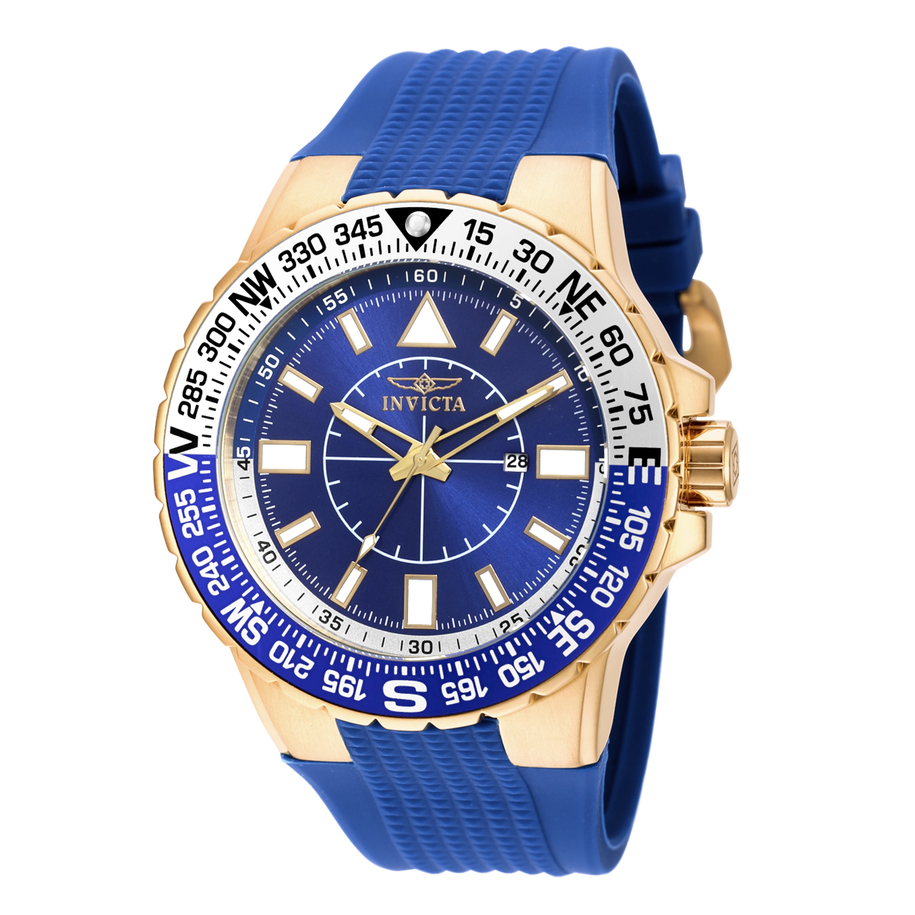 Invicta Men's 19270 Aviator Quartz 3 Hand Blue Dial Watch