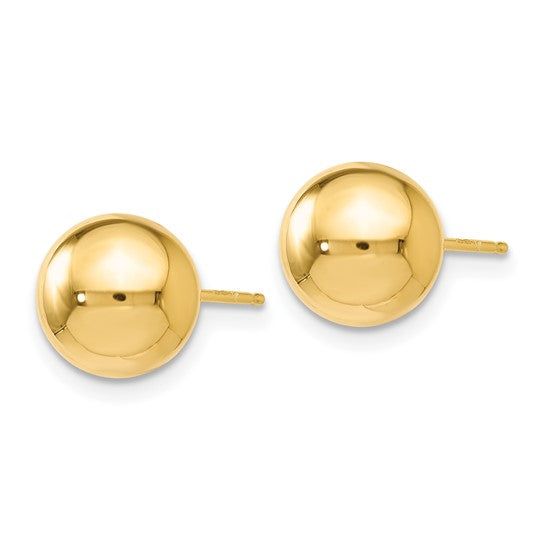 14kt Yellow Gold Polished 8mm Ball Post Earrings