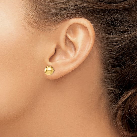14kt Yellow Gold Polished 8mm Ball Post Earrings