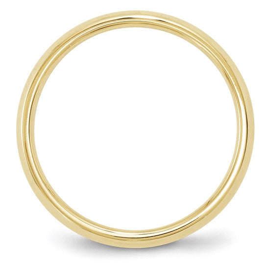 10kt Yellow Gold 2.5mm Knife Edge Comfort Fit Wedding Band Size 10.5