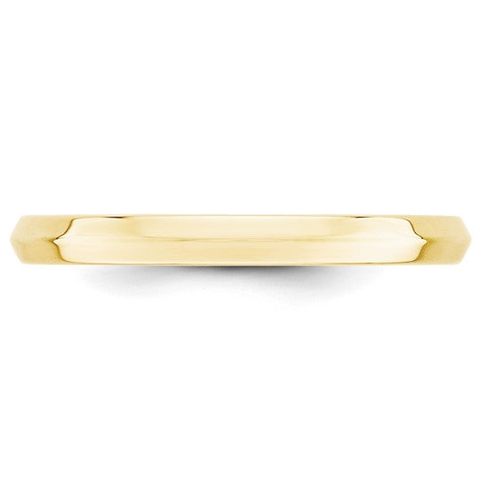 10kt Yellow Gold 2.5mm Knife Edge Comfort Fit Wedding Band Size 10.5