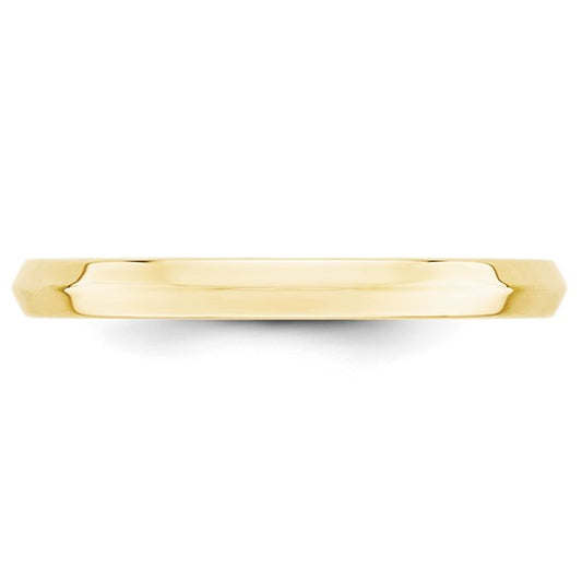 10kt Yellow Gold 2.5mm Knife Edge Comfort Fit Wedding Band Size 10.5