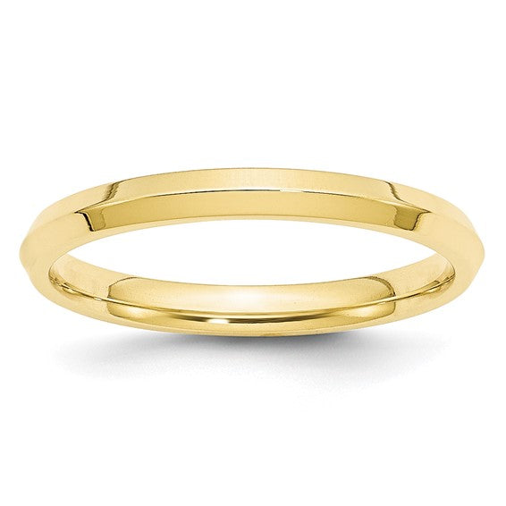 10kt Yellow Gold 2.5mm Knife Edge Comfort Fit Wedding Band Size 10.5