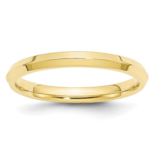10kt Yellow Gold 2.5mm Knife Edge Comfort Fit Wedding Band Size 10.5