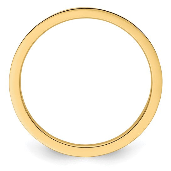 10KT Yellow Gold 1.2mm Criss-Cross Pattern Stackable Band Size 8.5