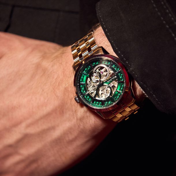 Bulova Sutton Automatic Green Dial Stainless Steel Bracelet Watch 40mm