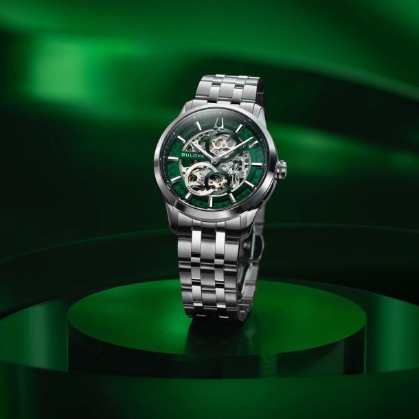 Bulova Sutton Automatic Green Dial Stainless Steel Bracelet Watch 40mm