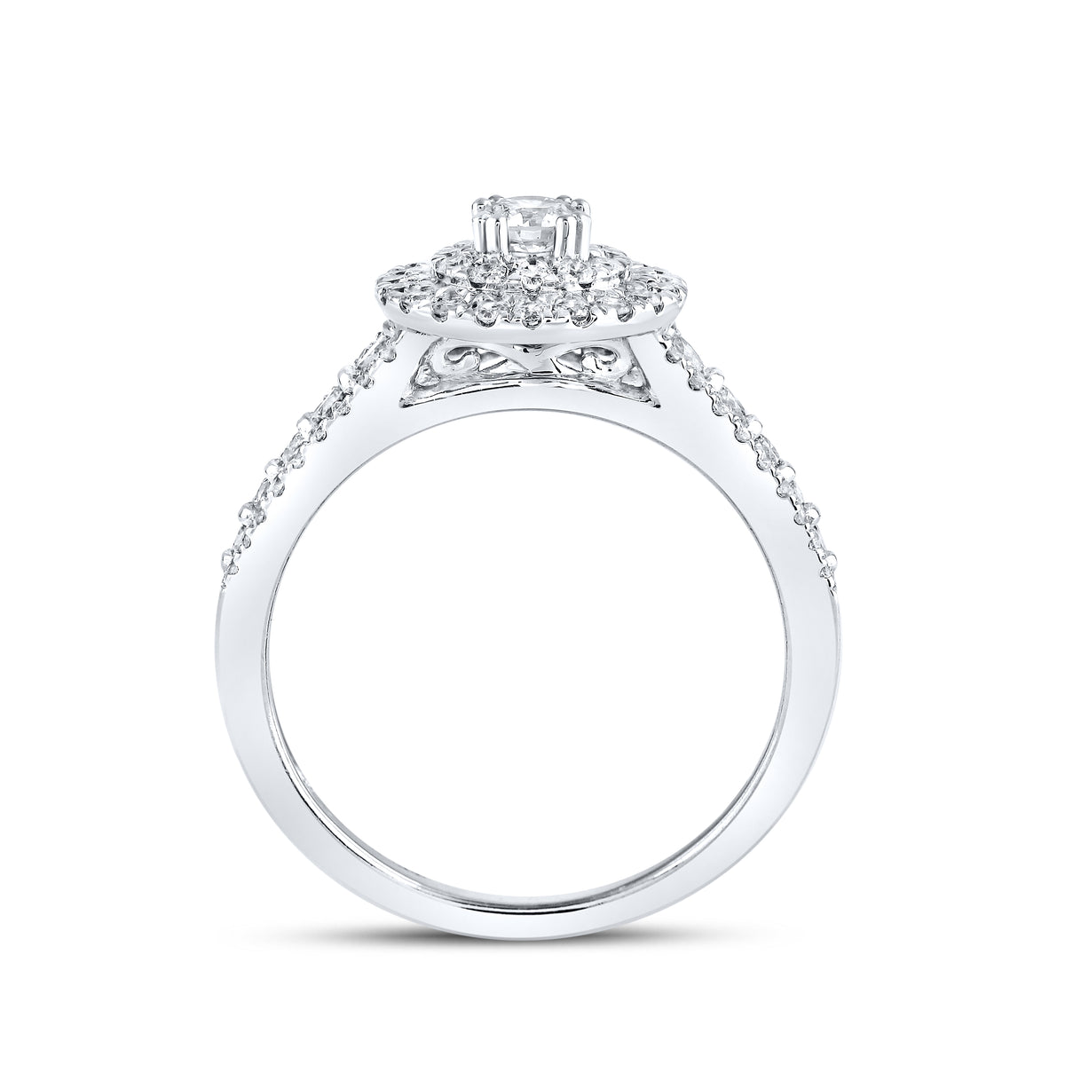14kt White Gold 1.00 ctw Natural Diamond Bridal Ring Set