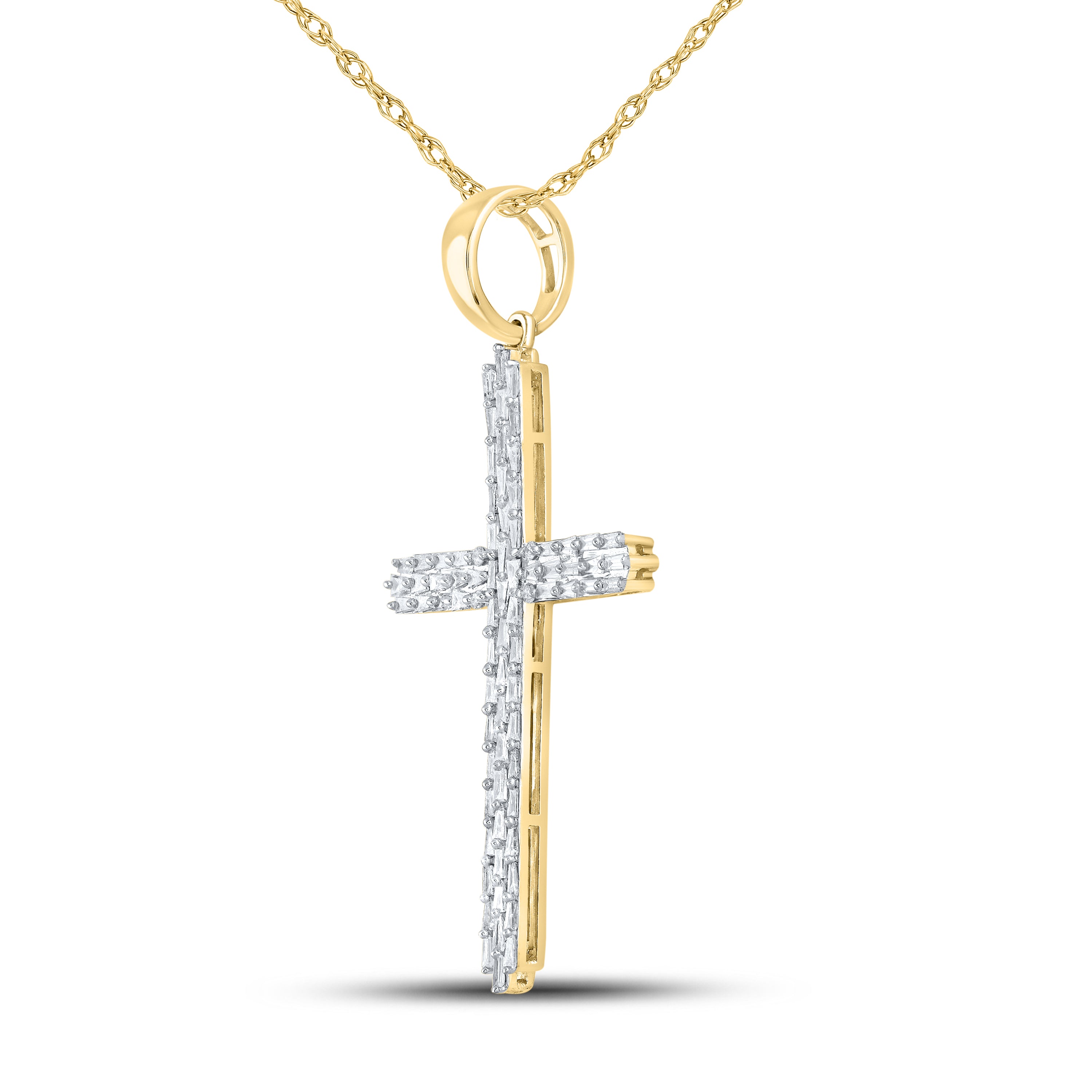 10kt Yellow Gold 2.00 ctw Diamond Cross