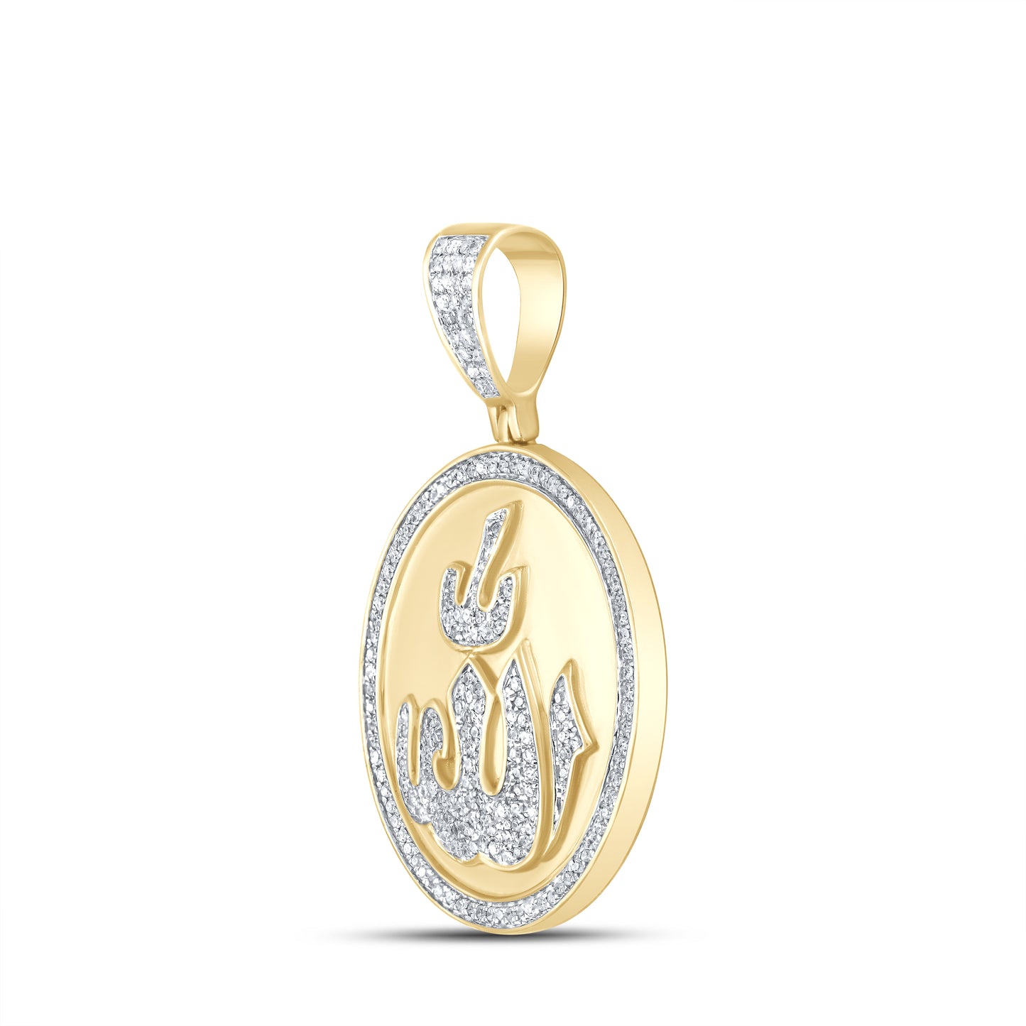 10kt Yellow Gold 0.57 CTW ALLAH Diamond Charm