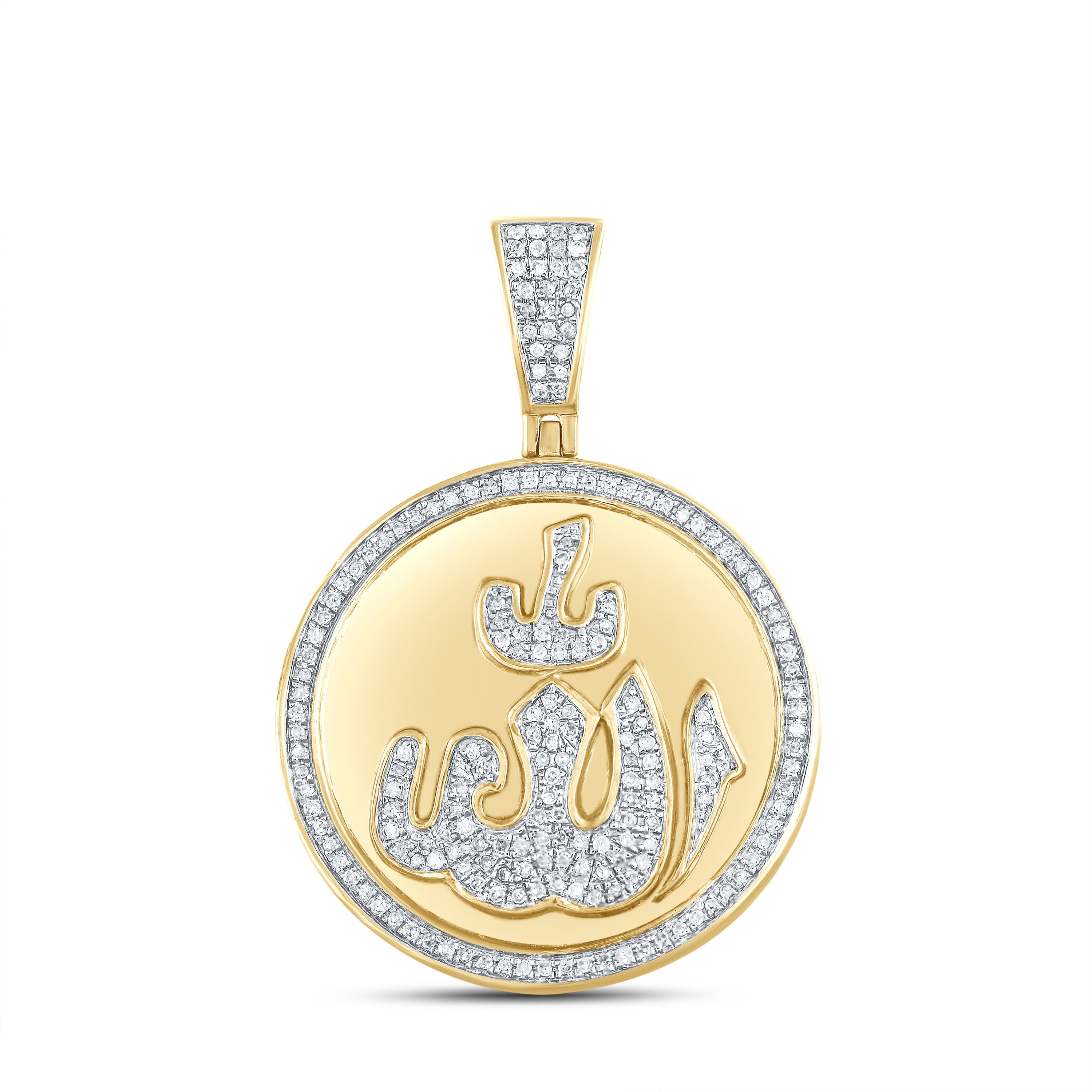 10kt Yellow Gold 0.57 CTW ALLAH Diamond Charm