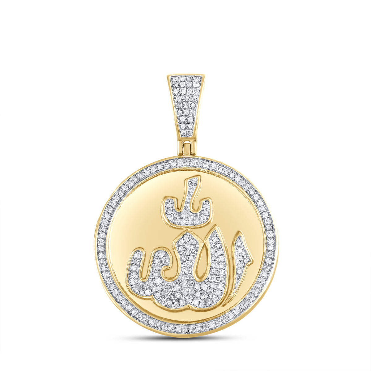 10kt Yellow Gold 0.57 CTW ALLAH Diamond Charm