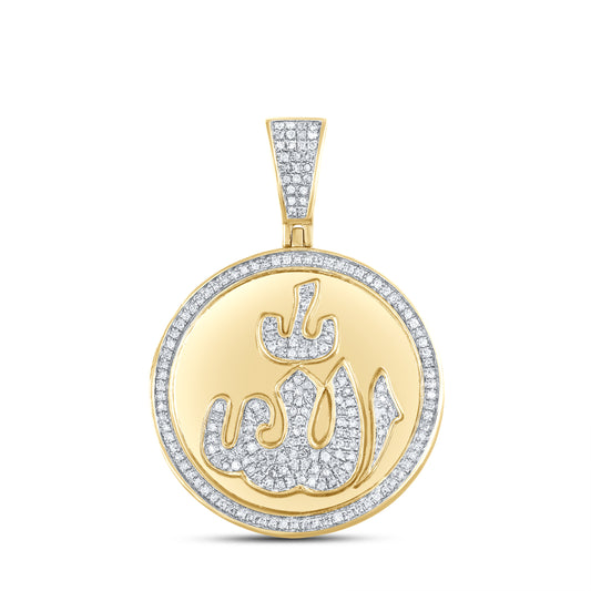10kt Yellow Gold 0.57 CTW ALLAH Diamond Charm