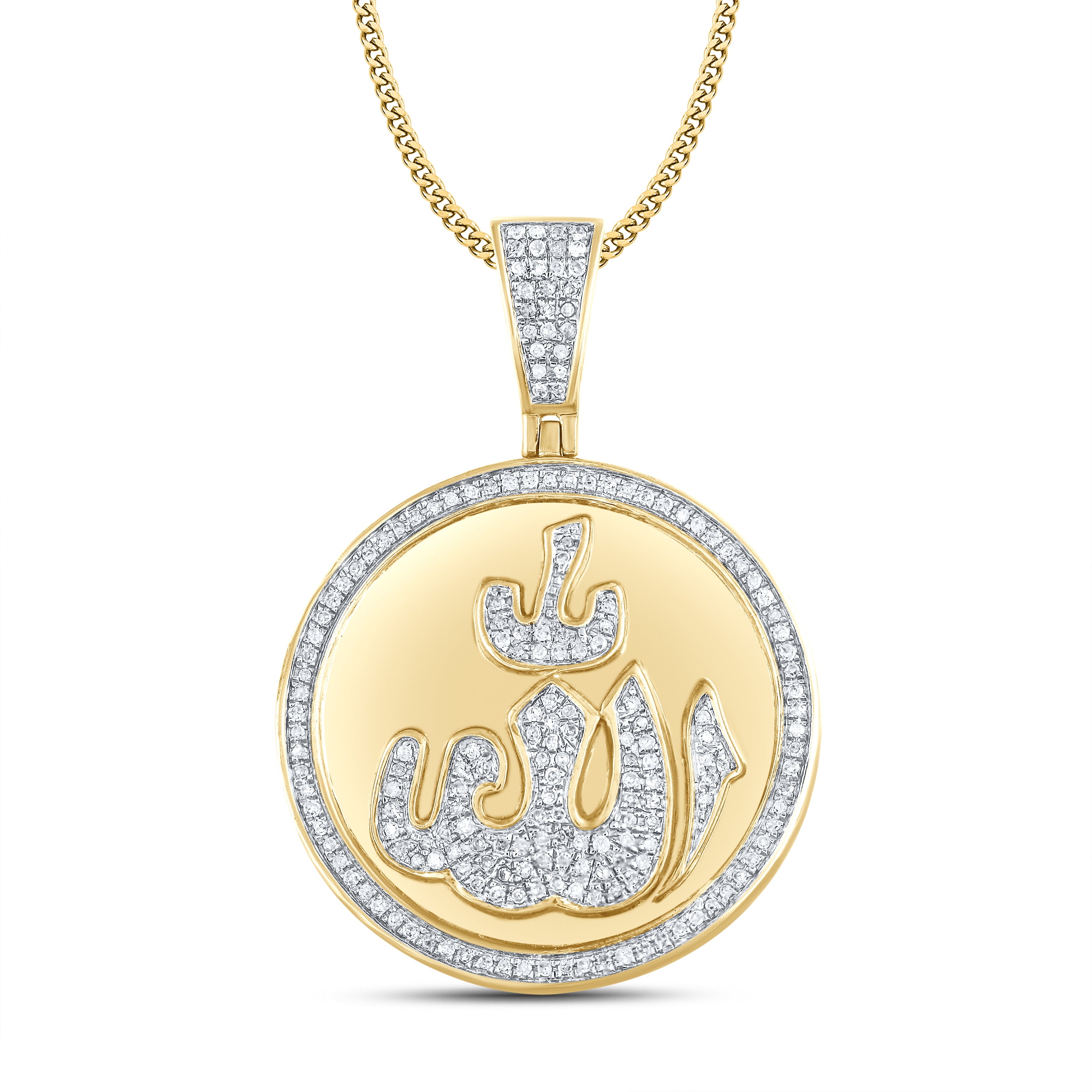 10kt Yellow Gold 0.57 CTW ALLAH Diamond Charm