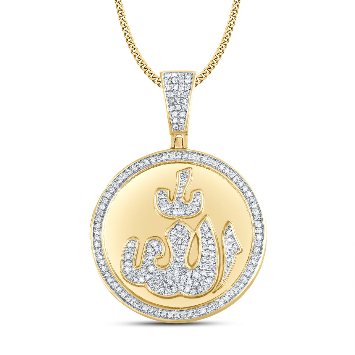10kt Yellow Gold 0.57 CTW ALLAH Diamond Charm