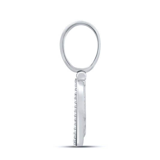 10KT WHITE GOLD 0.43 CTW NATURAL DIAMOND INITIAL A
