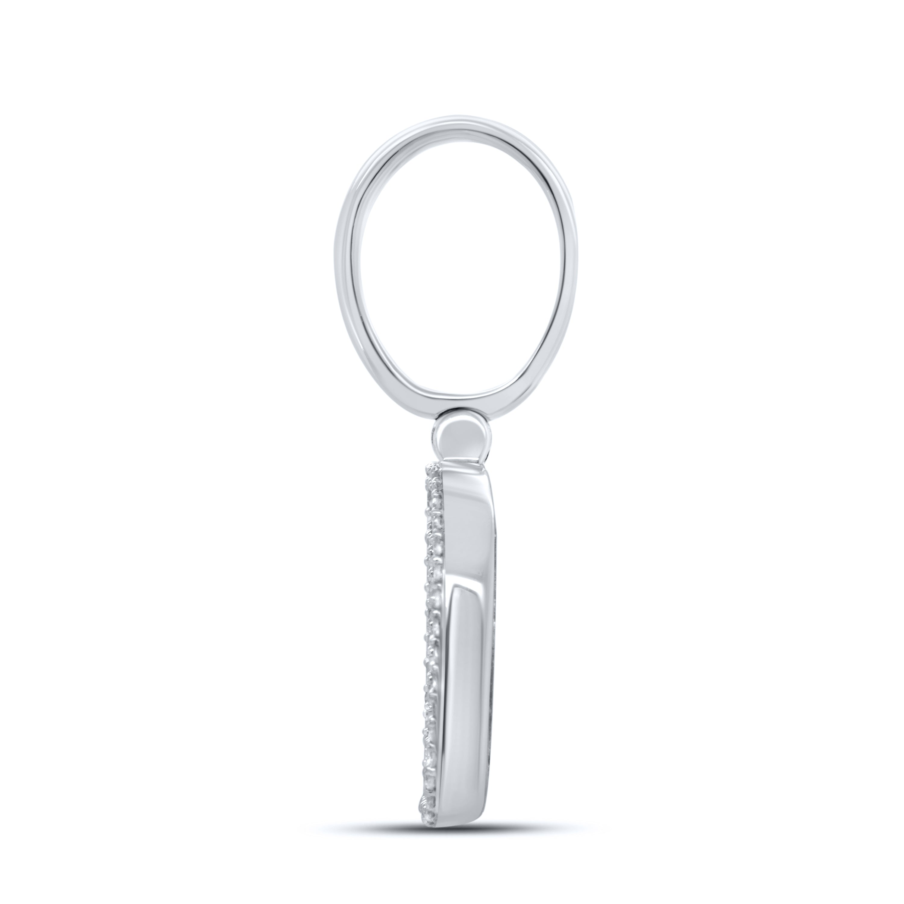 10KT WHITE GOLD  0.47 CTW NATURAL DIAMOND INITIAL D