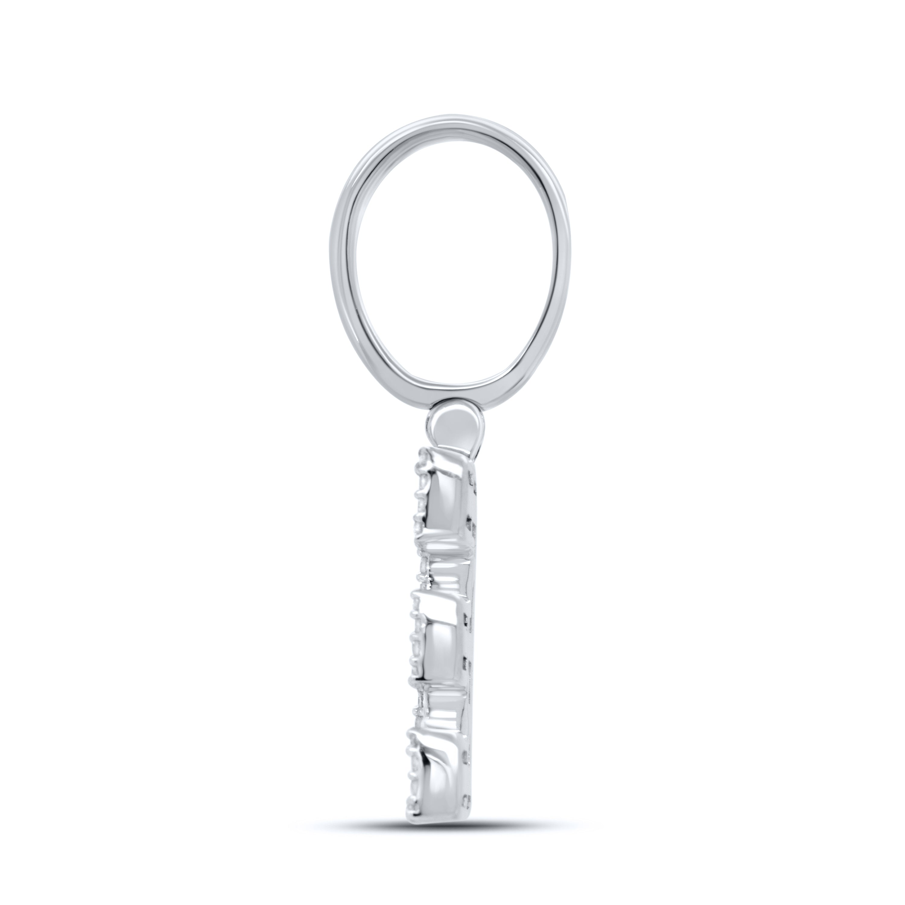 10K WHITE GOLD  0.48 CTW NATURAL DIAMOND INITIAL E