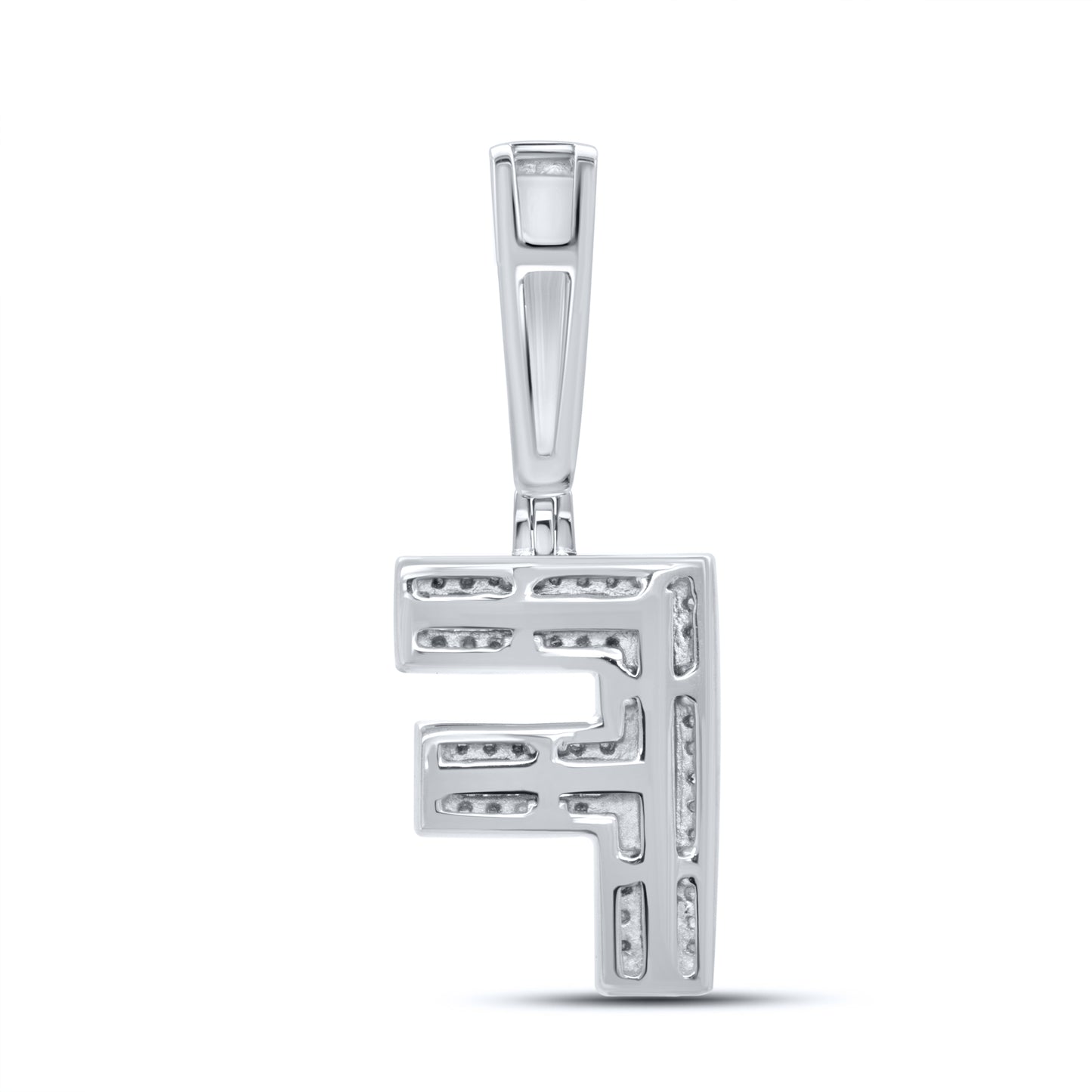 10KT WHITE GOLD  0.38 CTW NATURAL DIAMOND INITIAL F