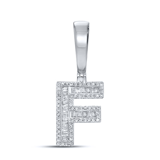10KT WHITE GOLD  0.38 CTW NATURAL DIAMOND INITIAL F