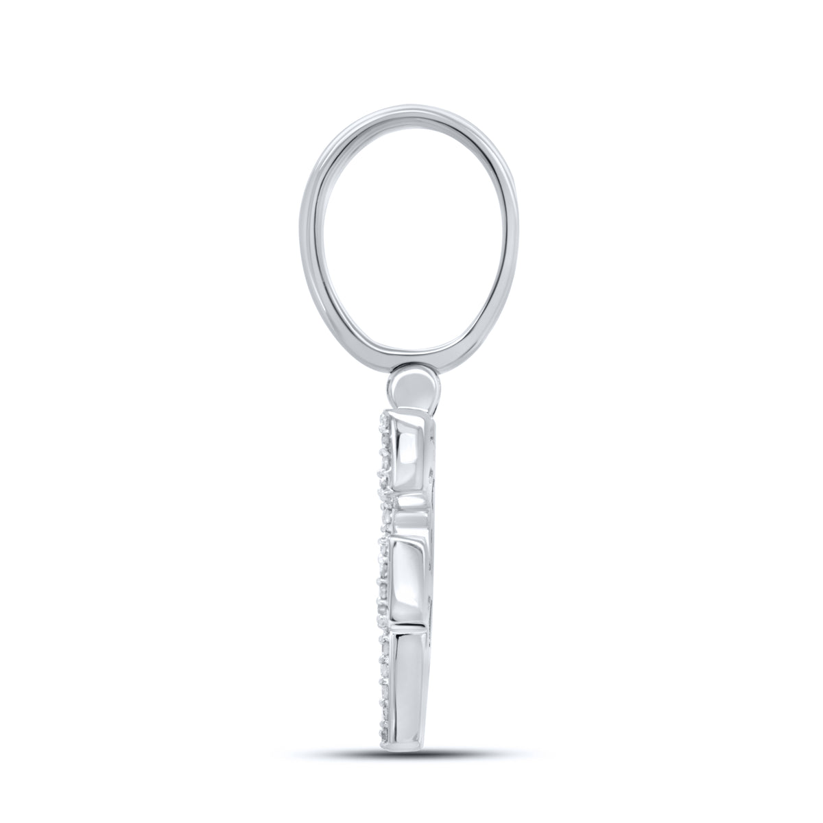 10KT WHITE GOLD  0.38 CTW NATURAL DIAMOND INITIAL F
