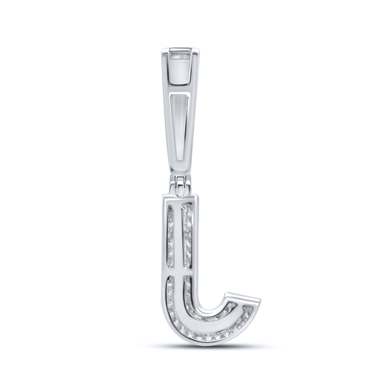 10KT WHITE GOLD  0.27 CTW NATURAL DIAMOND INITIAL J