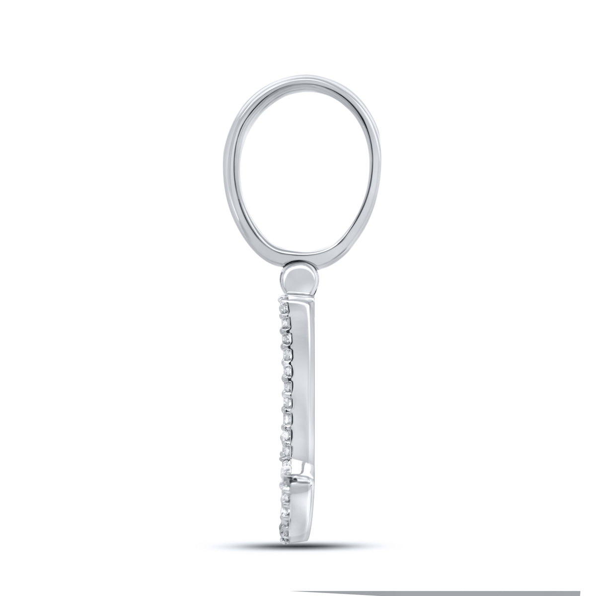 10KT WHITE GOLD  0.27 CTW NATURAL DIAMOND INITIAL J
