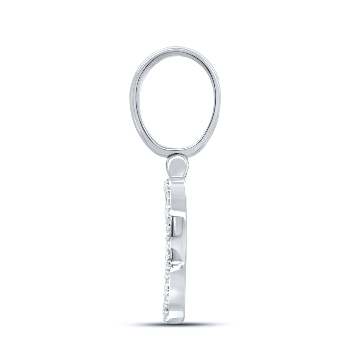 10KT WHITE GOLD 0.43 CTW NATURAL DIAMOND  INITIAL P