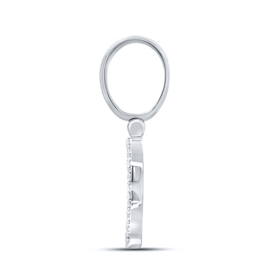 10KT WHITE GOLD 0.43 CTW NATURAL DIAMOND  INITIAL P