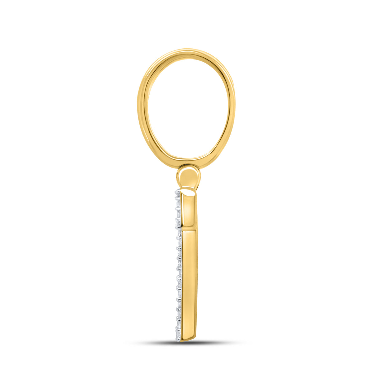 10kt yellow gold 0.34ctw Diamond Initial T Charm