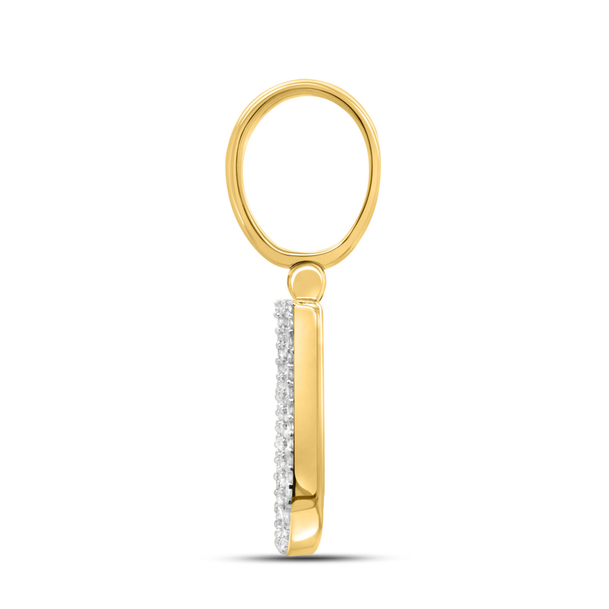 10kt yellow gold 0.46ctw Diamond Initial U Charm