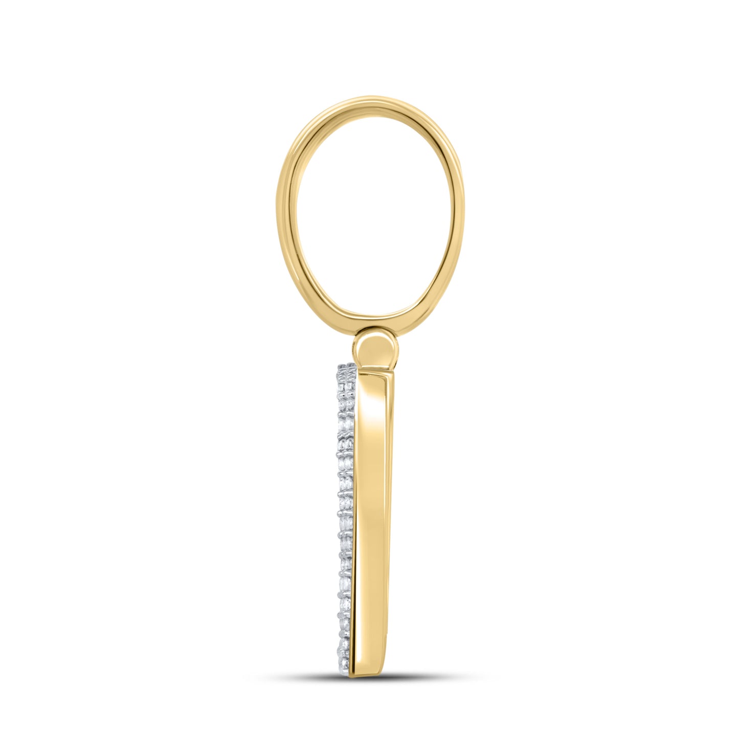 10kt yellow gold 0.33ctw Diamond Initial V Charm