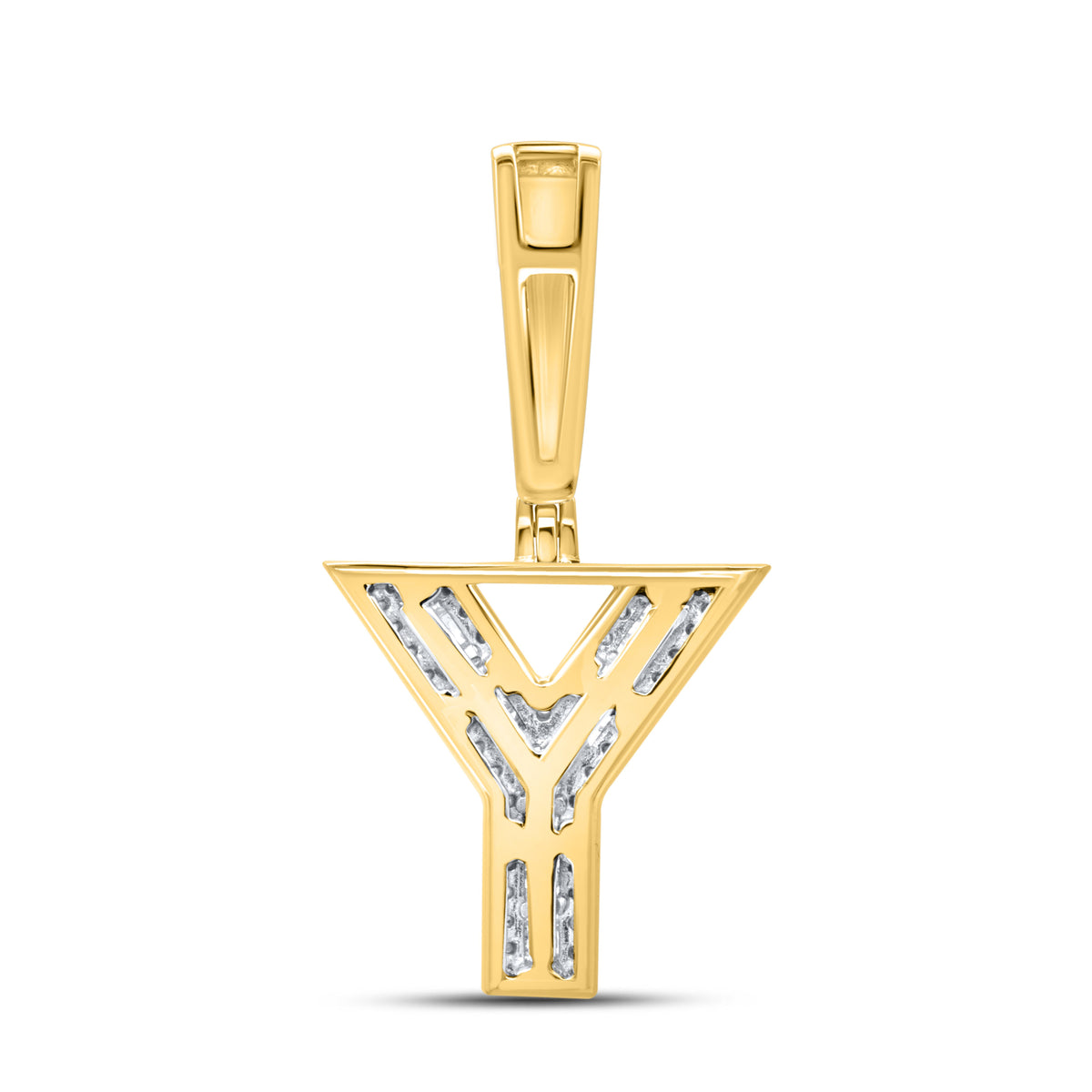 10kt yellow gold 0.30ctw Diamond Initial Y Charm