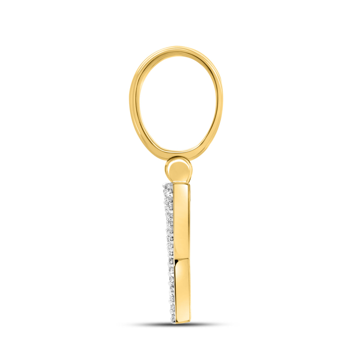 10kt yellow gold 0.30ctw Diamond Initial Y Charm