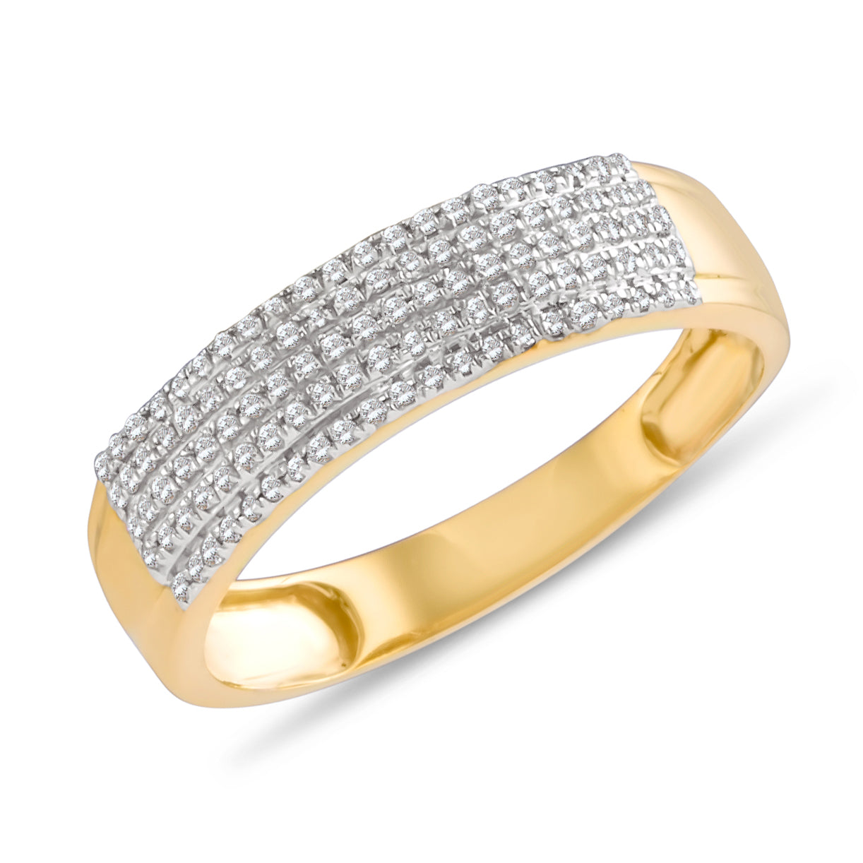 10k Yellow Gold 0.61 ctw Diamond bridal trio set