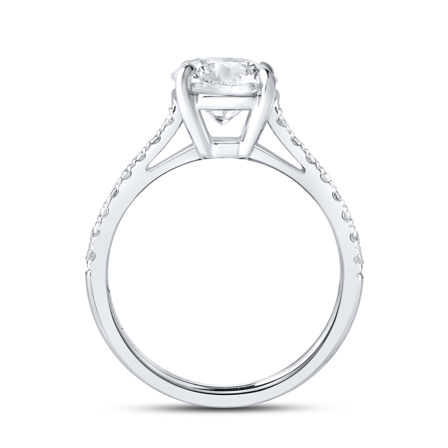 14k White Gold 1.25 CTW Lab Diamond solitaire Ring