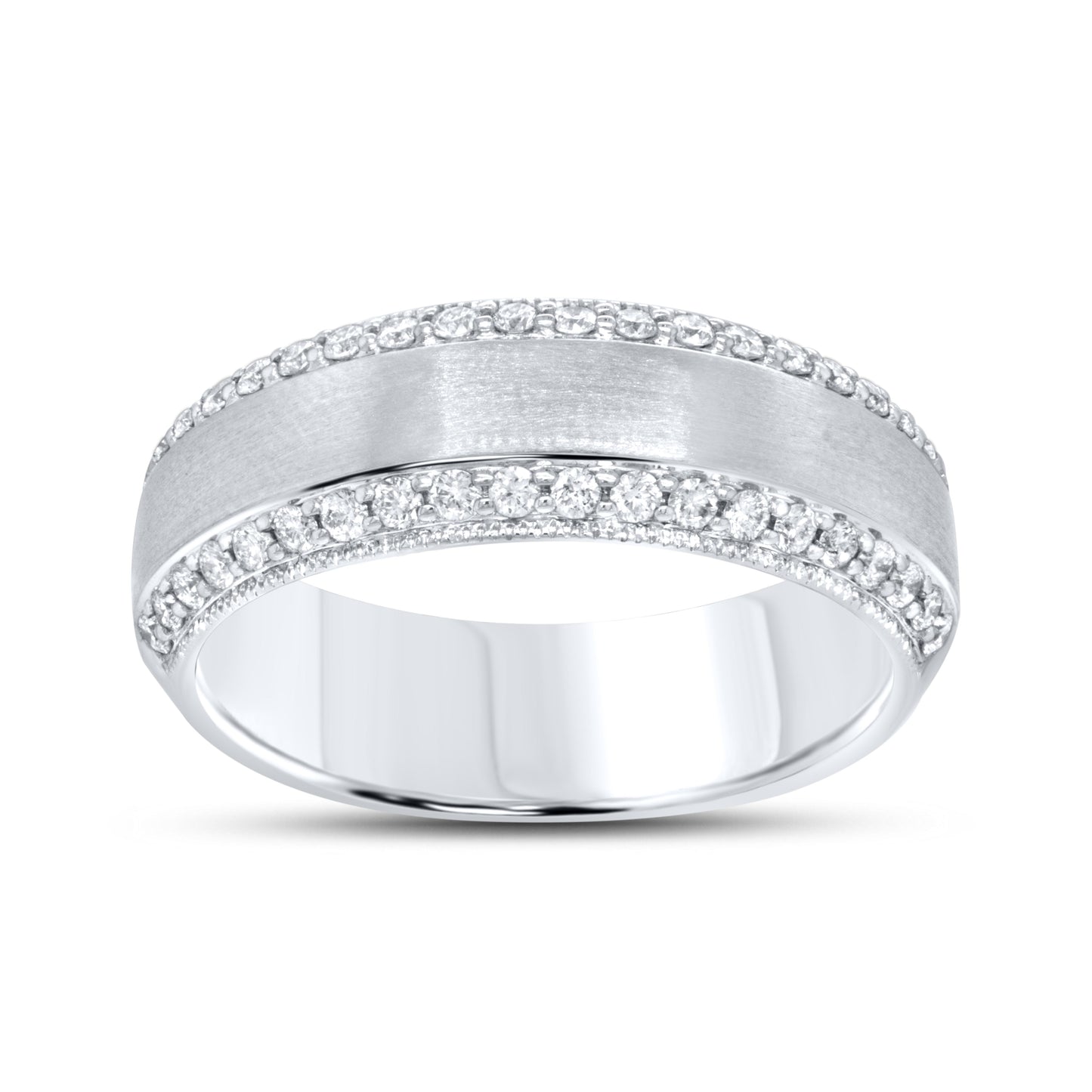 14kt White Gold 0.50 CTW Natural Diamond Men’s band