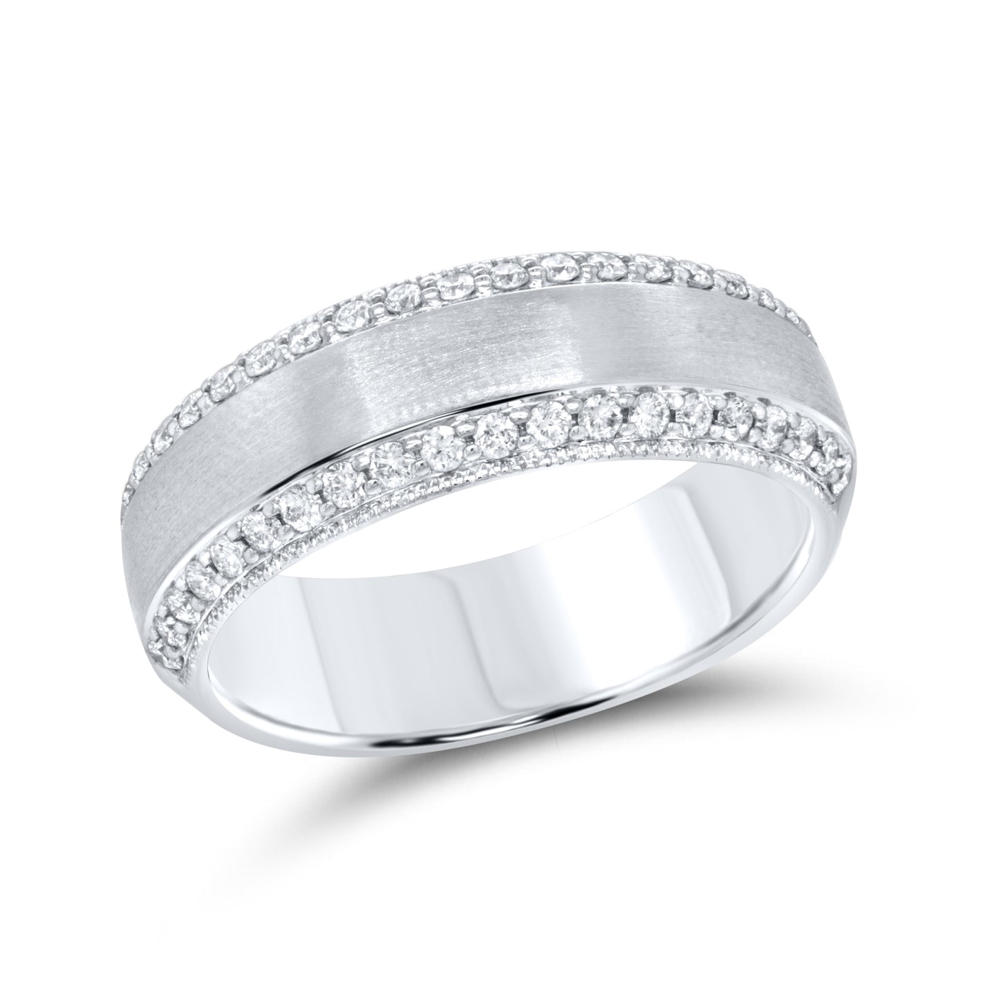 14kt White Gold 0.50 CTW Natural Diamond Men’s band