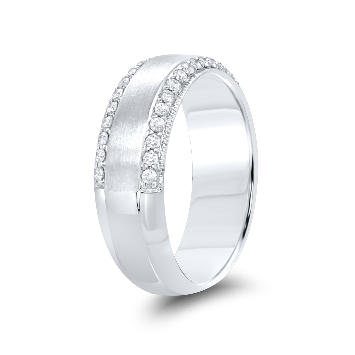 14kt White Gold 0.50 CTW Natural Diamond Men’s band