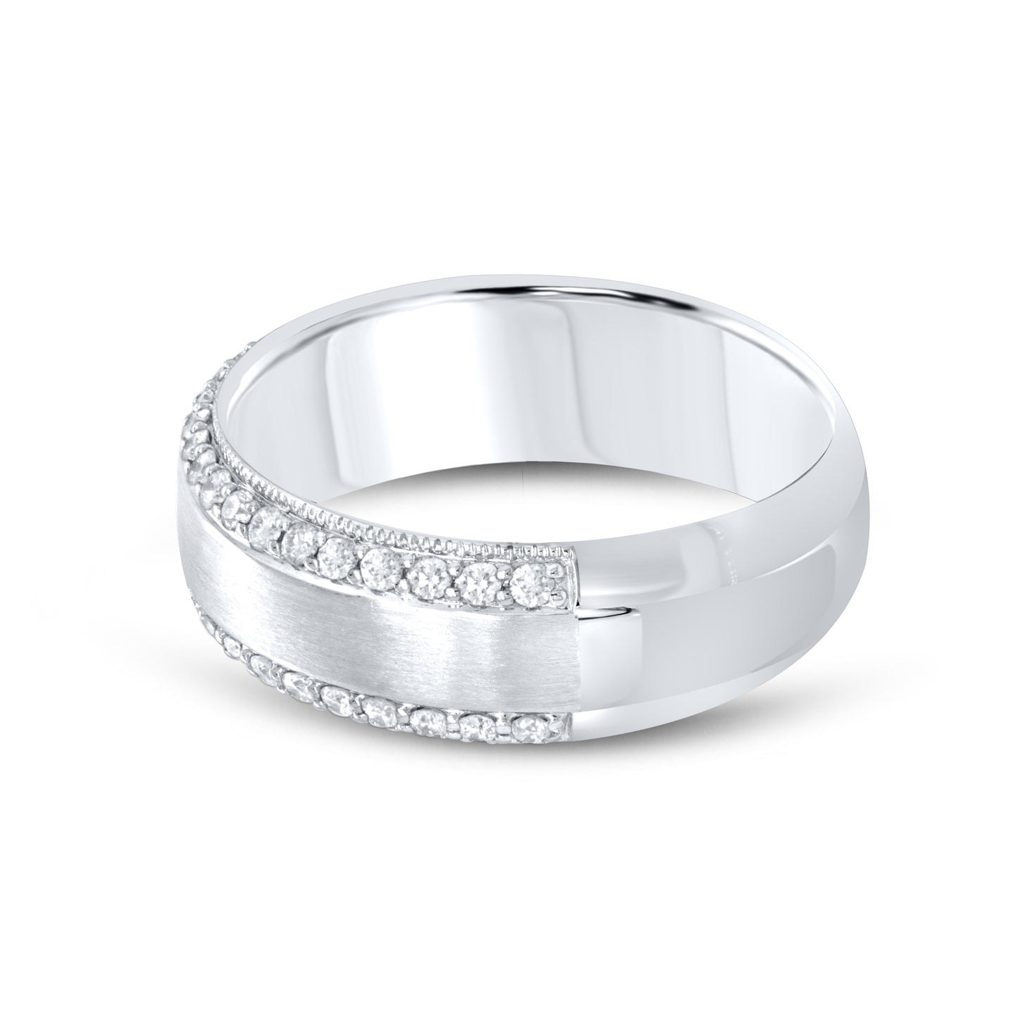 14kt White Gold 0.50 CTW Natural Diamond Men’s band