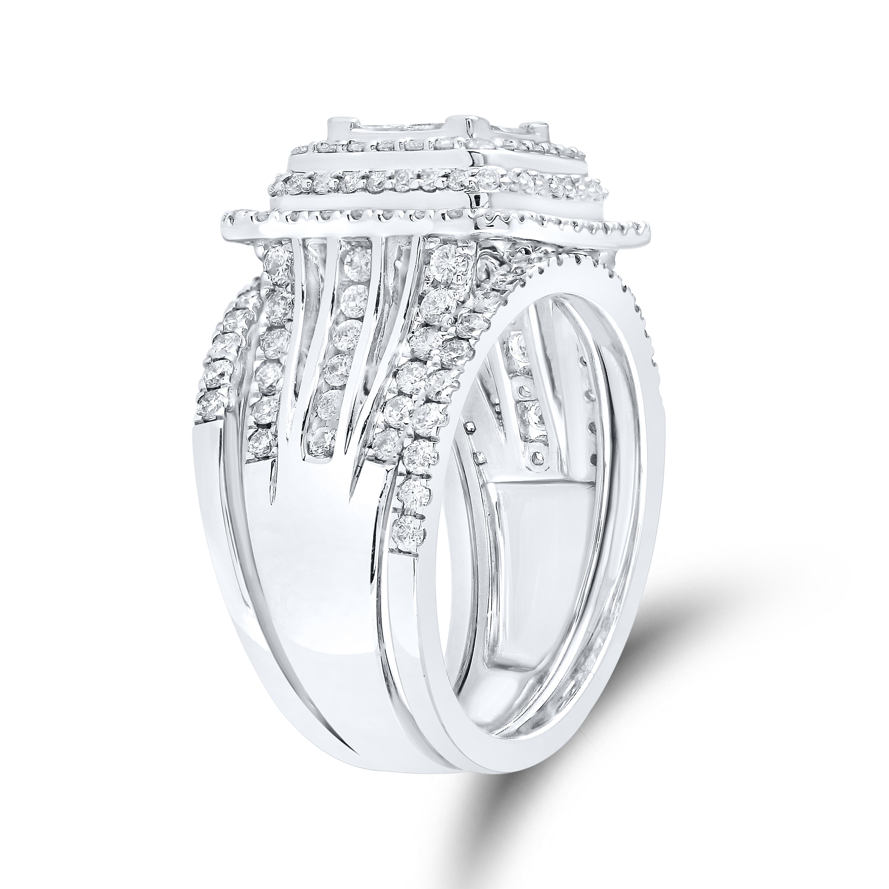 14KT WHITE GOLD 2 CTW DIAMOND BRIDAL RING SET