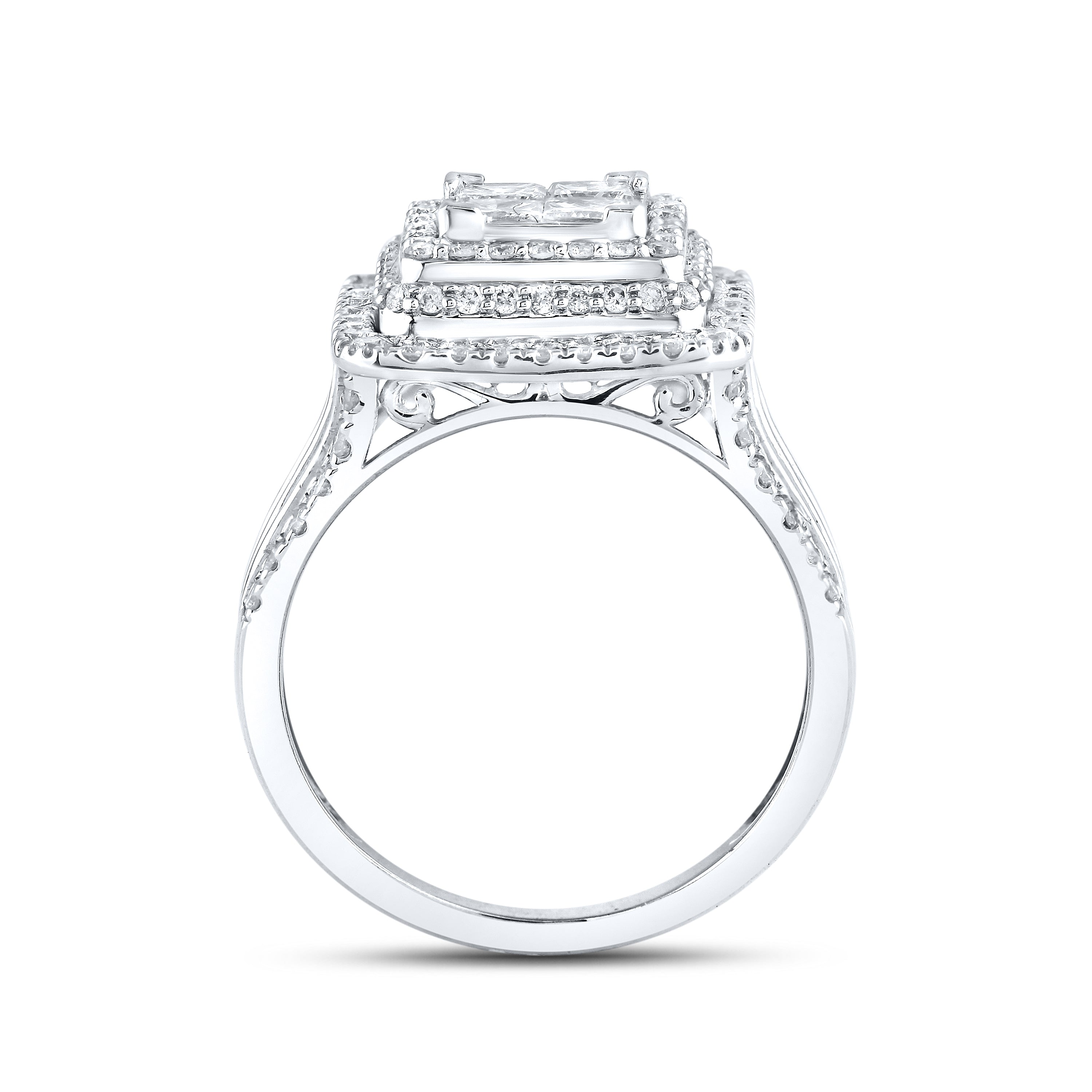 14KT WHITE GOLD 2 CTW DIAMOND BRIDAL RING SET