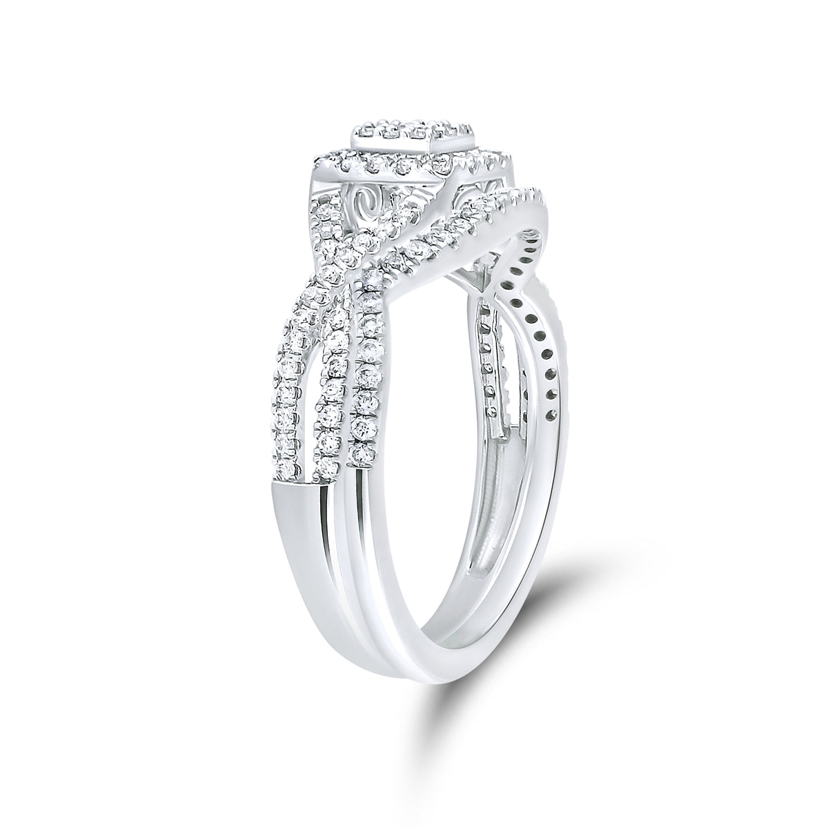 10kt White Gold 0.50 ctw  Natural Diamond bridal ring set