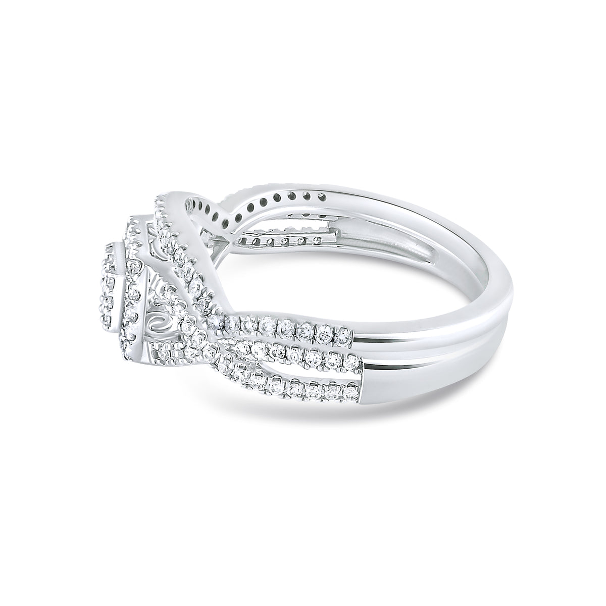 10kt White Gold 0.50 ctw  Natural Diamond bridal ring set