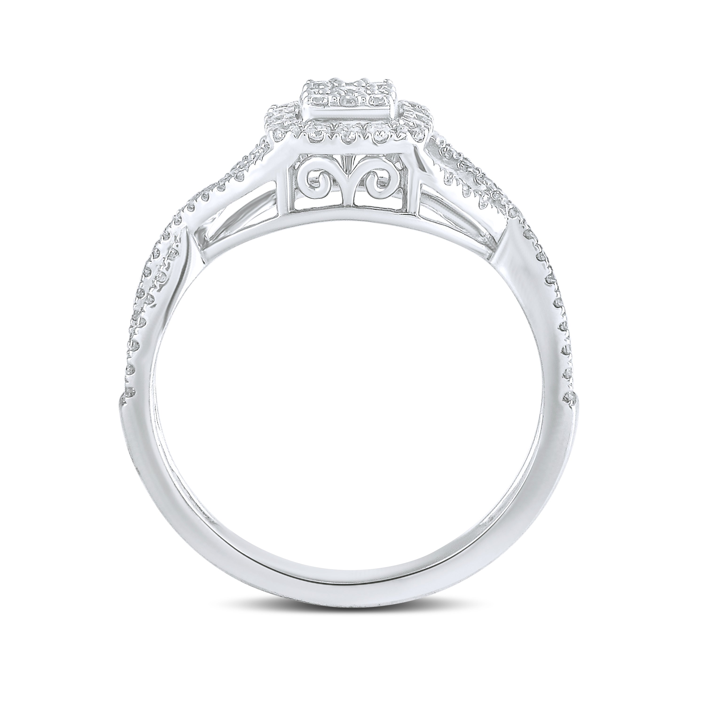 10kt White Gold 0.50 ctw  Natural Diamond bridal ring set