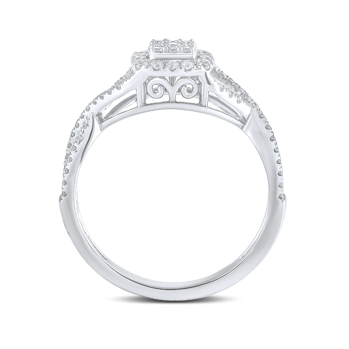 10kt White Gold 0.50 ctw  Natural Diamond bridal ring set
