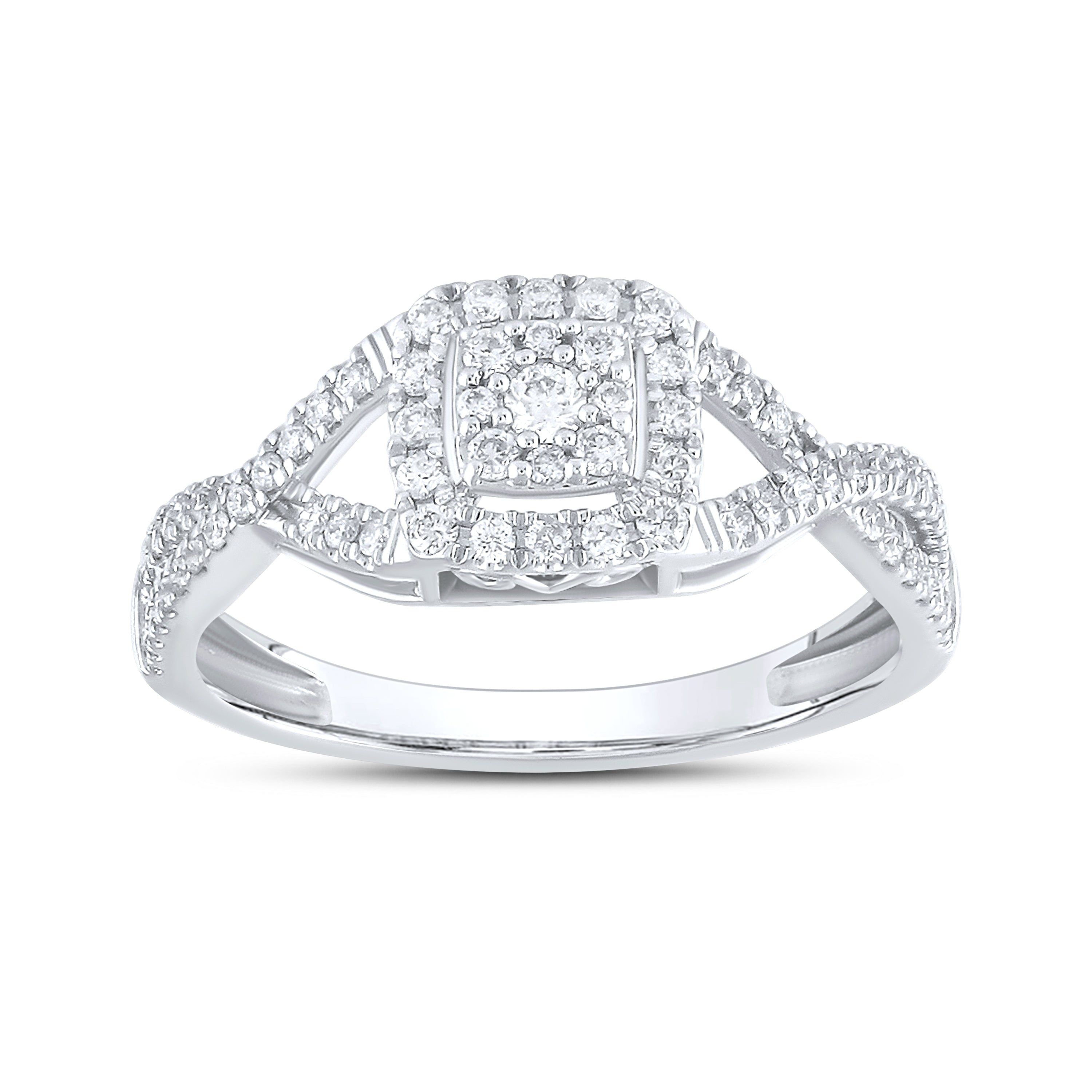 10kt White Gold 0.50 ctw  Natural Diamond bridal ring set