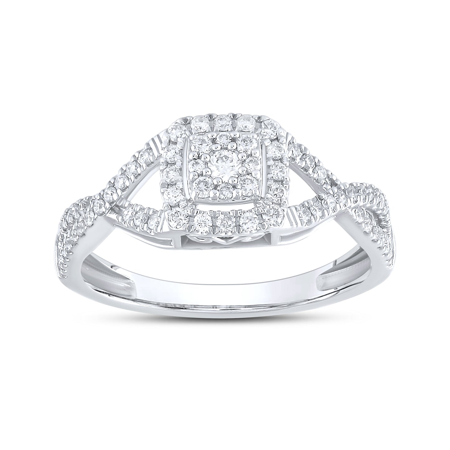 10kt White Gold 0.50 ctw  Natural Diamond bridal ring set
