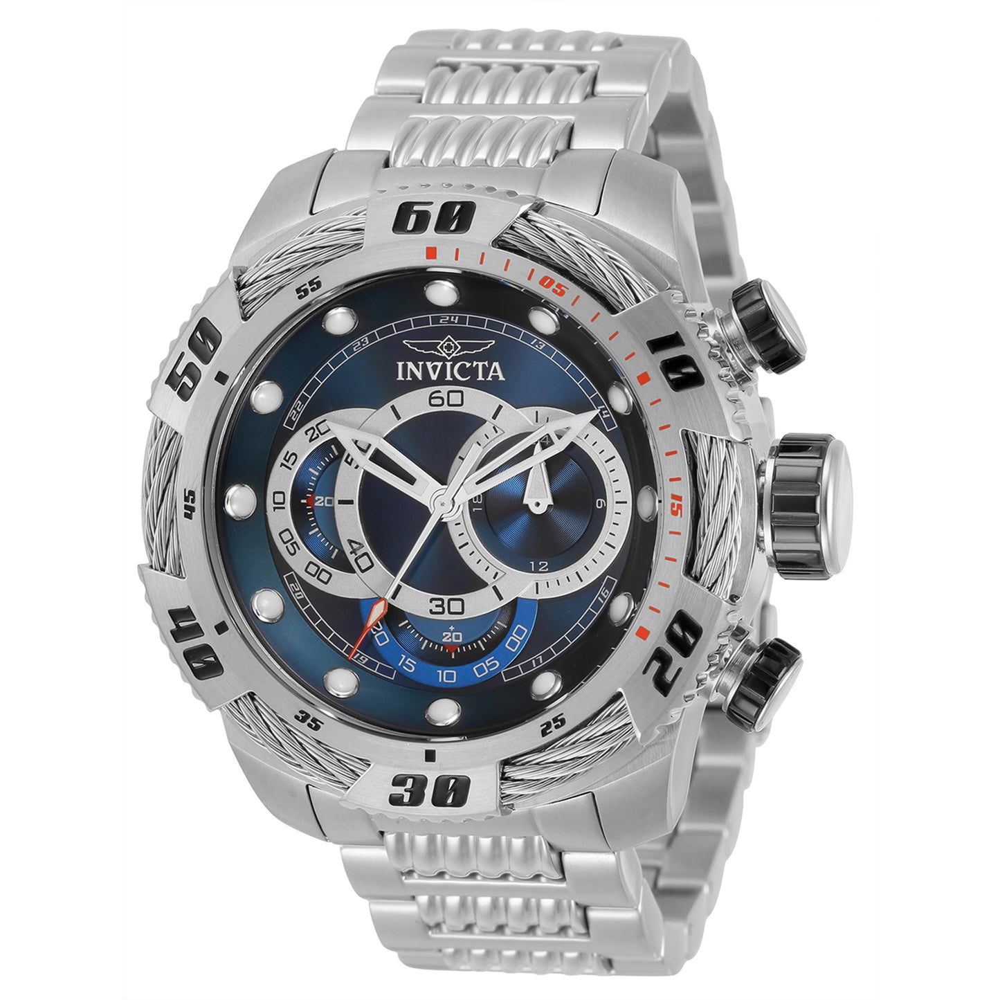 Invicta Men's 34159 Speedway Quartz Multifunction Blue, Silver Dial Watch