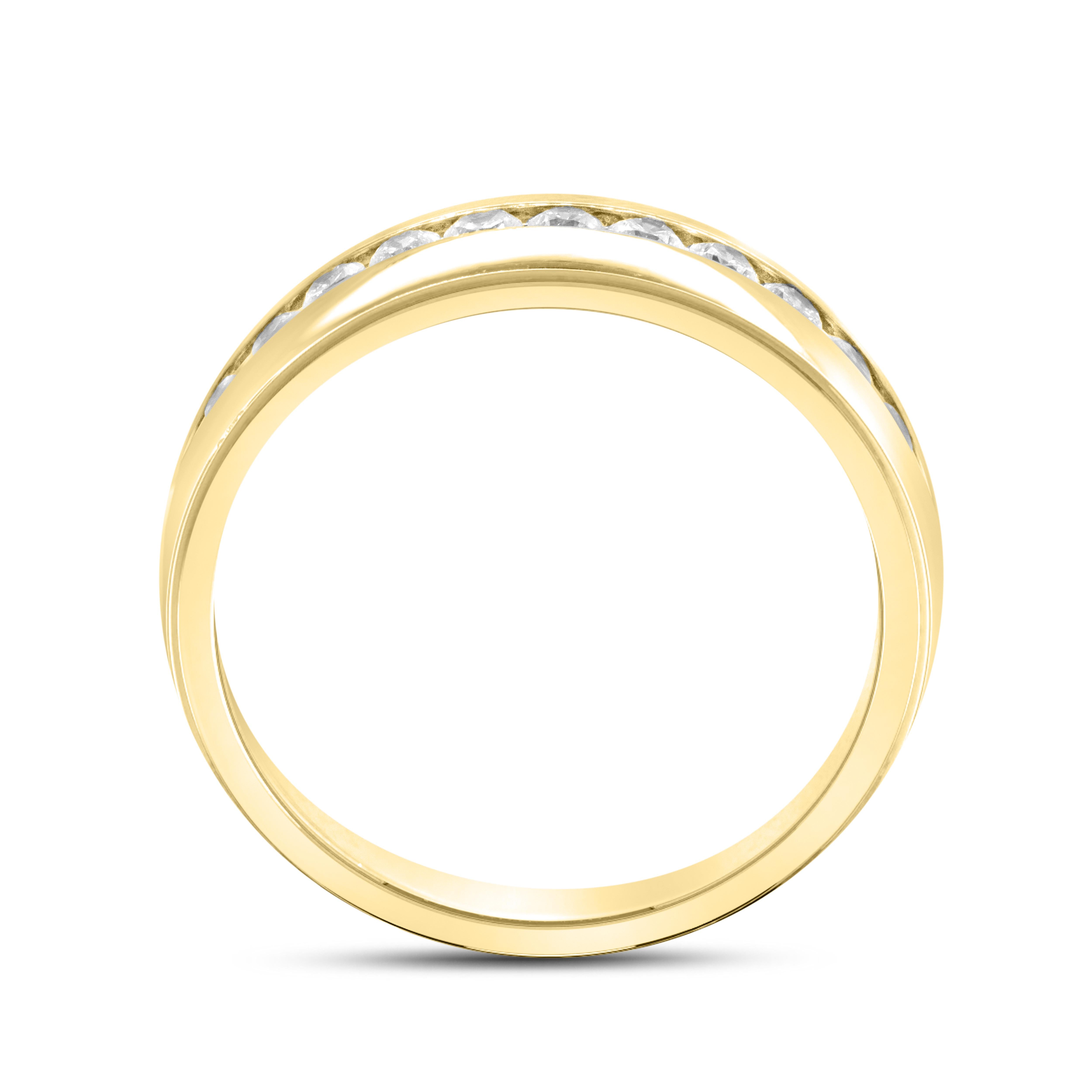 10k Yellow Gold 1/2 CTW diamond men’s ring
